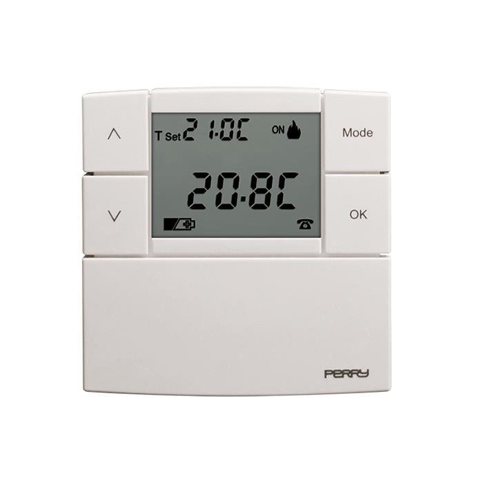“ZEFIRO” series 80 x 80 digital thermostat 3V, white color