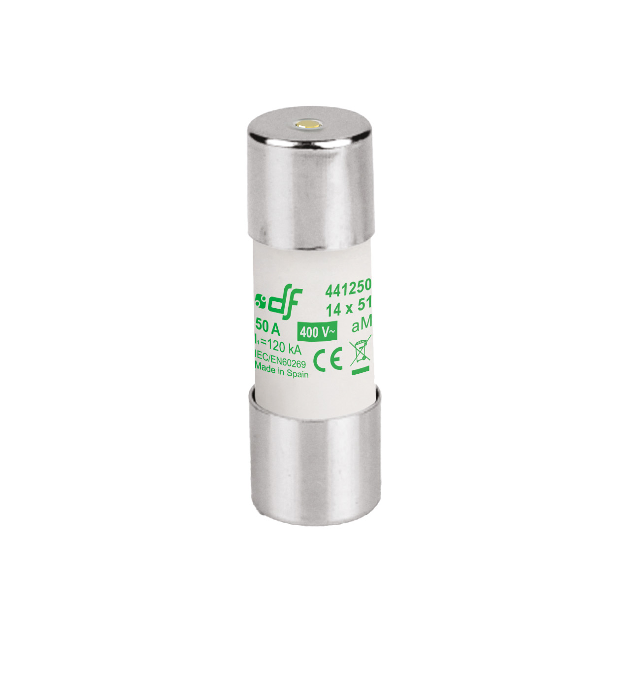  Cylindriska säkringar aM 14,3X51 med indikator