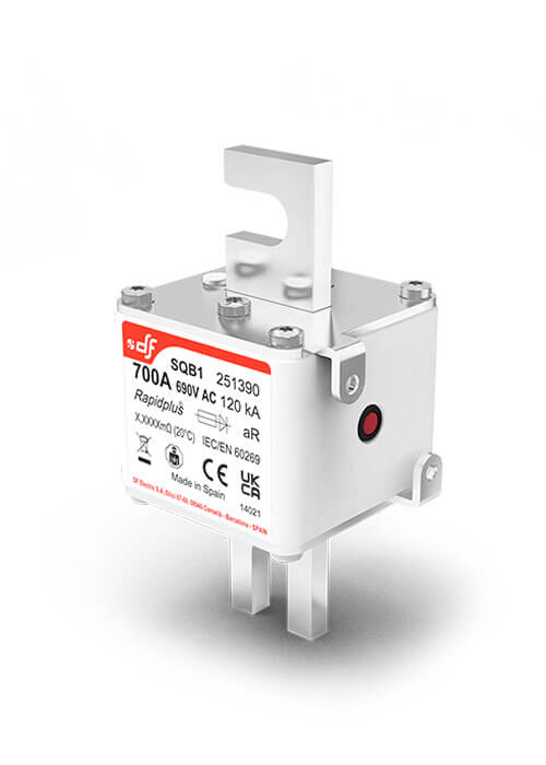 Halvledare höghastighetssäkringar SQB1 aR 690V Bladkontakt 80 mm
