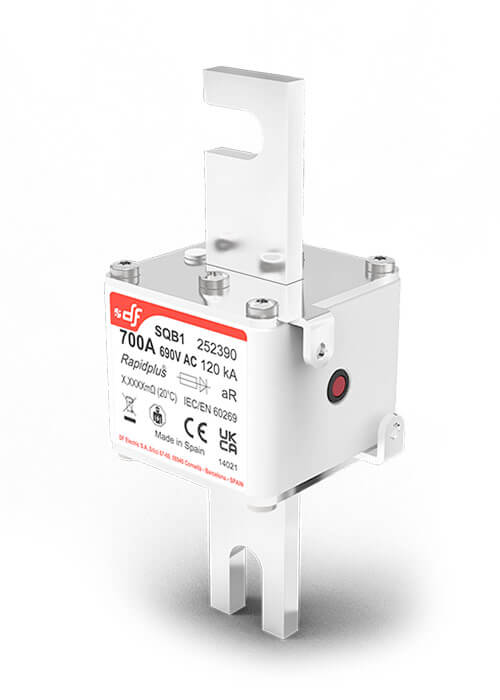 Halvledare höghastighetssäkringar SQB1 aR 690V Bladkontakt 110mm