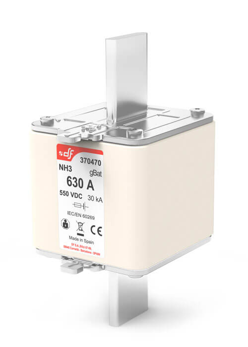  säkringar NH3 gBat 550 VDC för batterilagringsskydd