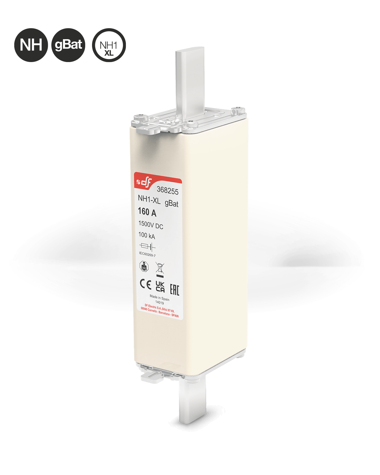 FUSE NH1-XL gBat 1500V DC för batterilagringsskydd
