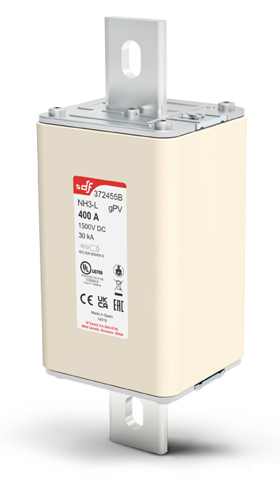 SÄKRINGAR NH3 L gPV 1500 VDC skruvad bladkontakt