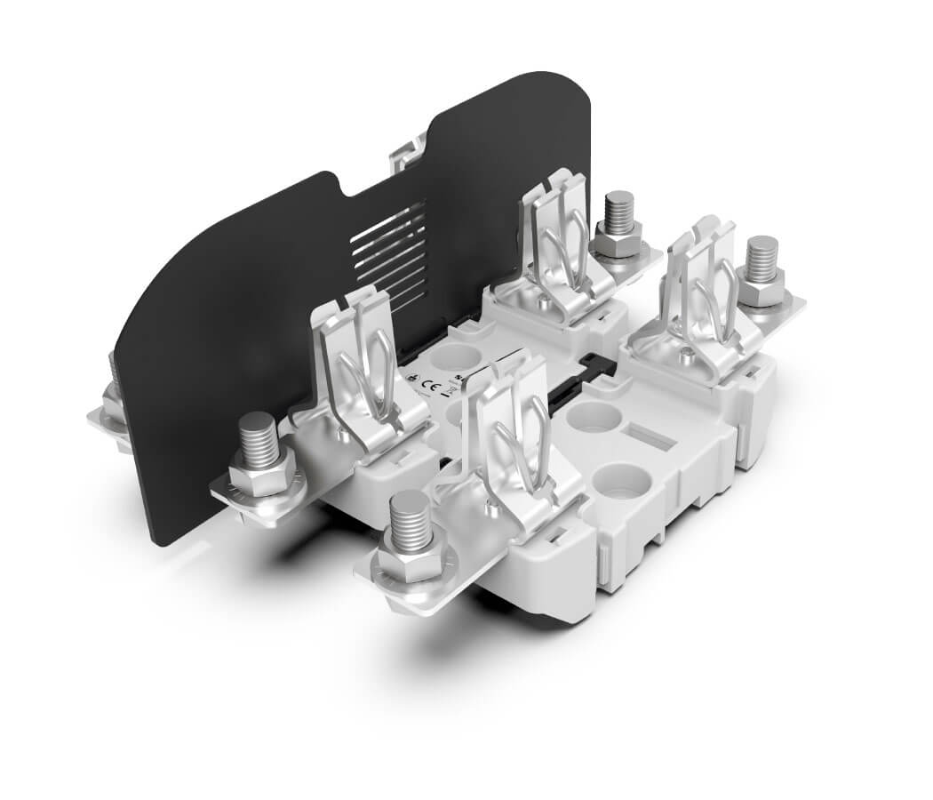 Polyesterbas NH 2 ST TRE POLAR 400 A 690V/ 800V "skruv &amp; skena fixering" Skruv/Skruvanslutning IP00