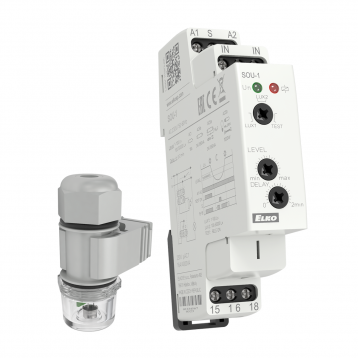 Skymningsbrytare analog, inklusive sensor, matning UNI SOU-1/230V + fotosensor SKS
