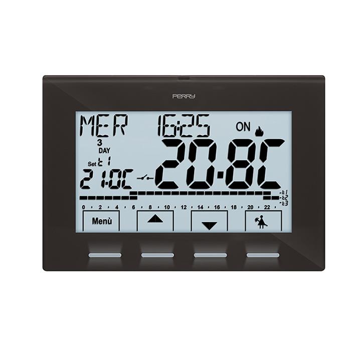 NÄSTA SERIE MENYDRIVNA VECKO DIGITAL PROGRAMMERBAR TERMOSTAT 230V ANTRACITFÄRG