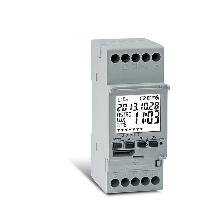 ASTRONOMISK SKYMNINGSTID SWITCH 1 KANAL 2 DIN