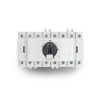 Changeover sw 1-0-2 3P &amp; 3P+N 63-80A Din direkt svart handtag