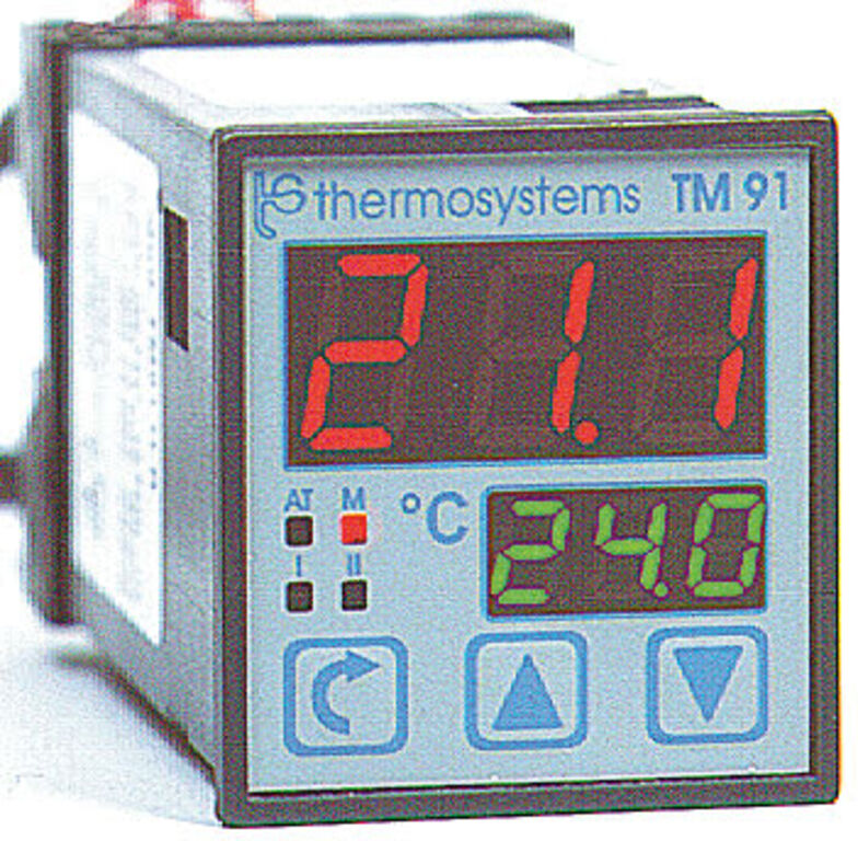 Temperaturregulator, 2 displayer, 230VAC