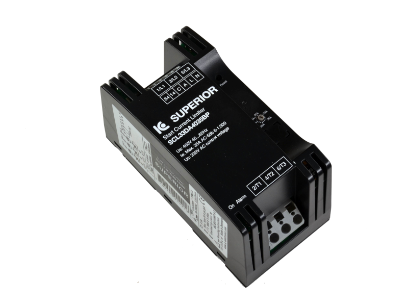 Start current limiter with internal by-pass relay