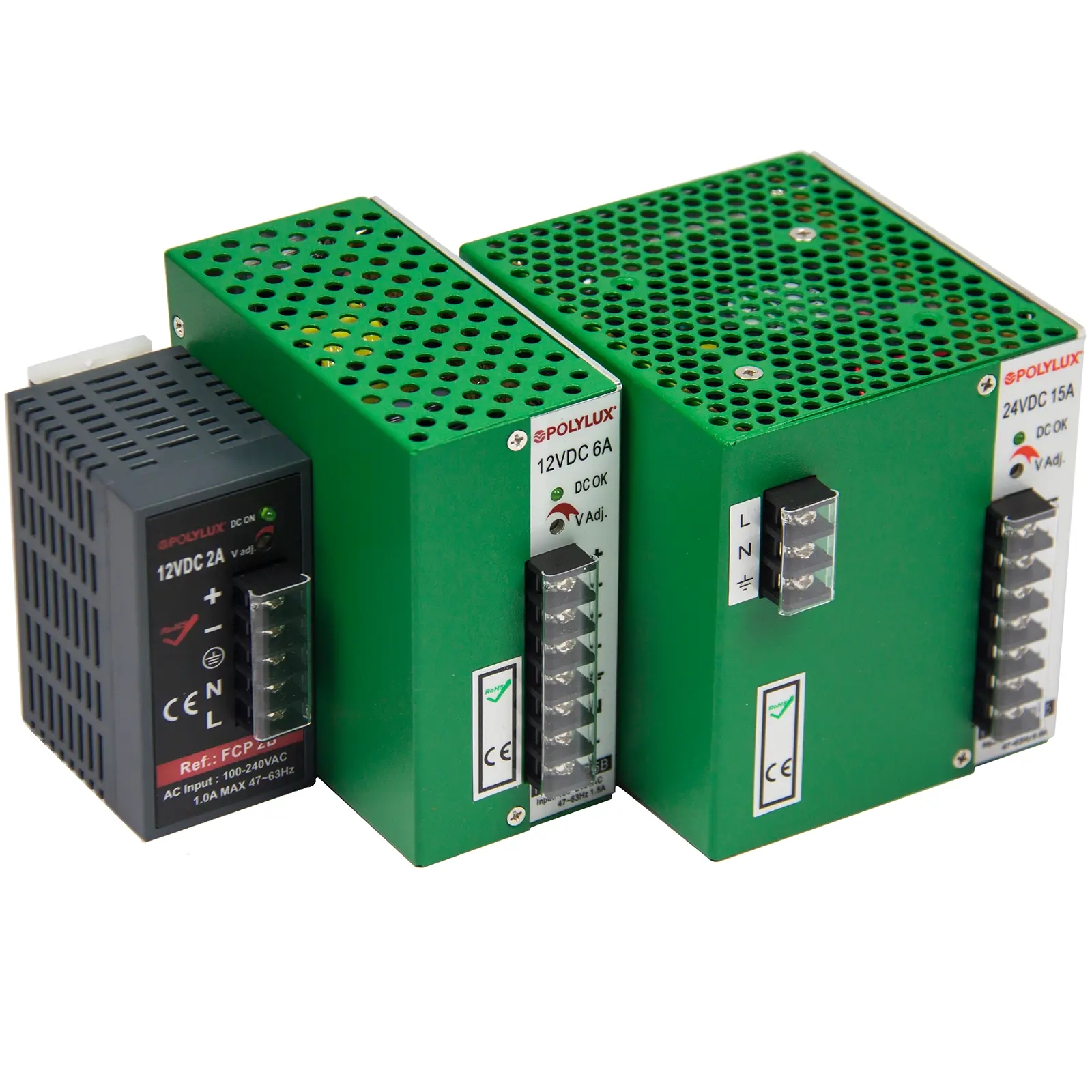 Enfas switchad strömförsörjning IP-20 1–15 A DC, I/100–240 Vac O/24 Vdc