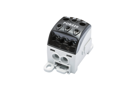 1P / 1 x 10 - 70 mm² / 3 x 1,5 - 16 mm², 2 x 1,5 - 25 mm² / Svart