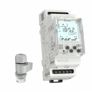 Digital twilight/light switch with time switches + Wi-Fi connection SOU-13/1 + Photosensor SKS-200